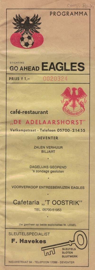 AZ Programma 17-dec-1980 GA Eagles uit